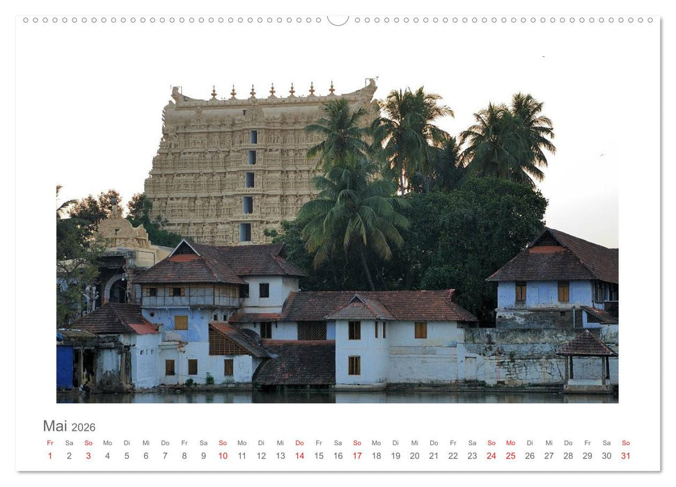 Farbenfrohes Kerala - Eindrücke aus God´s Own Country (CALVENDO Wandkalender 2026)