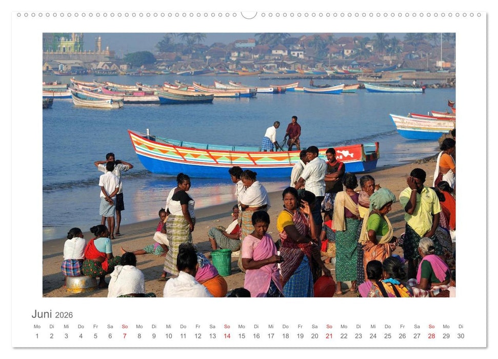 Farbenfrohes Kerala - Eindrücke aus God´s Own Country (CALVENDO Wandkalender 2026)