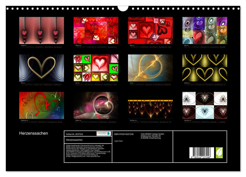 Herzenssachen (CALVENDO Wandkalender 2026)