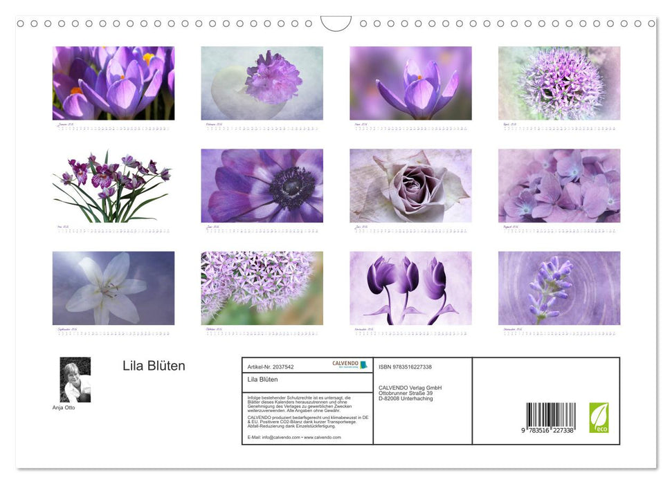 Lila Blüten (CALVENDO Wandkalender 2026)