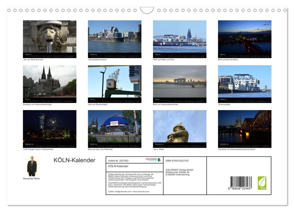 KÖLN-Kalender (CALVENDO Wandkalender 2026)
