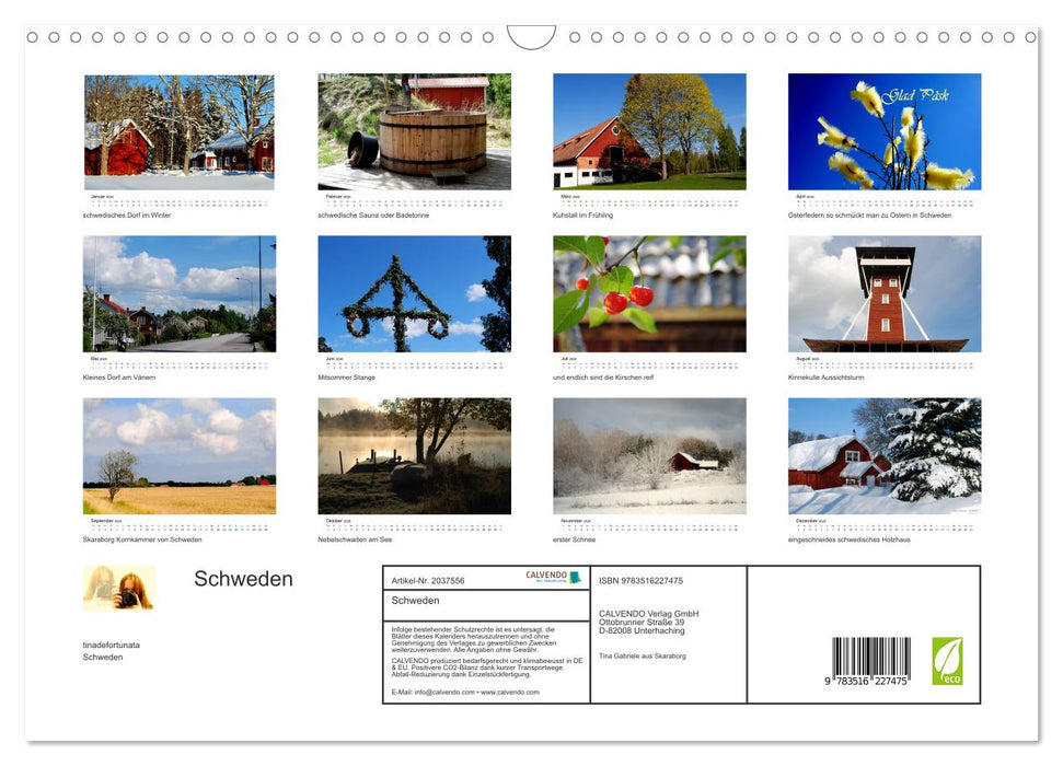 Schweden (CALVENDO Wandkalender 2026)