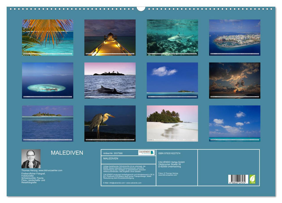 MALEDIVEN (CALVENDO Wandkalender 2026)