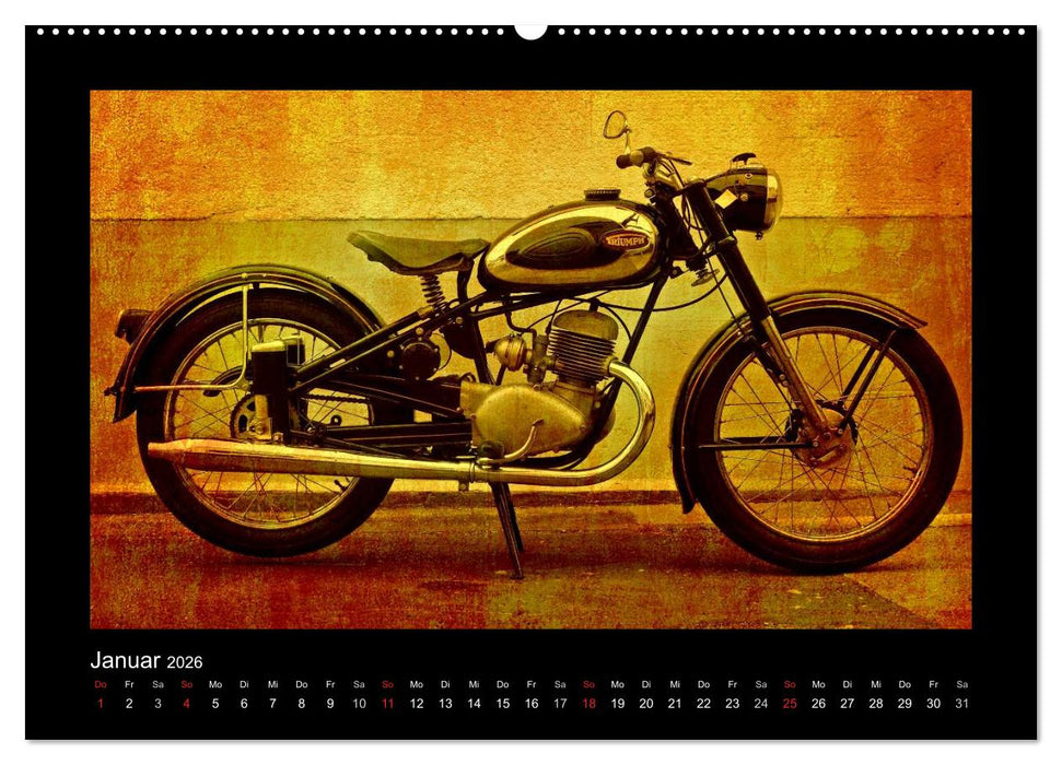 Motorrad Oldtimer (CALVENDO Premium Wandkalender 2026)