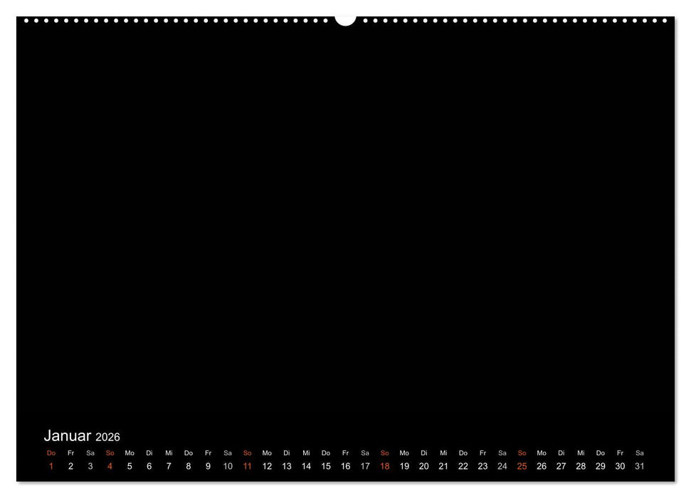 Bastelkalender - Schwarz (CALVENDO Wandkalender 2026)