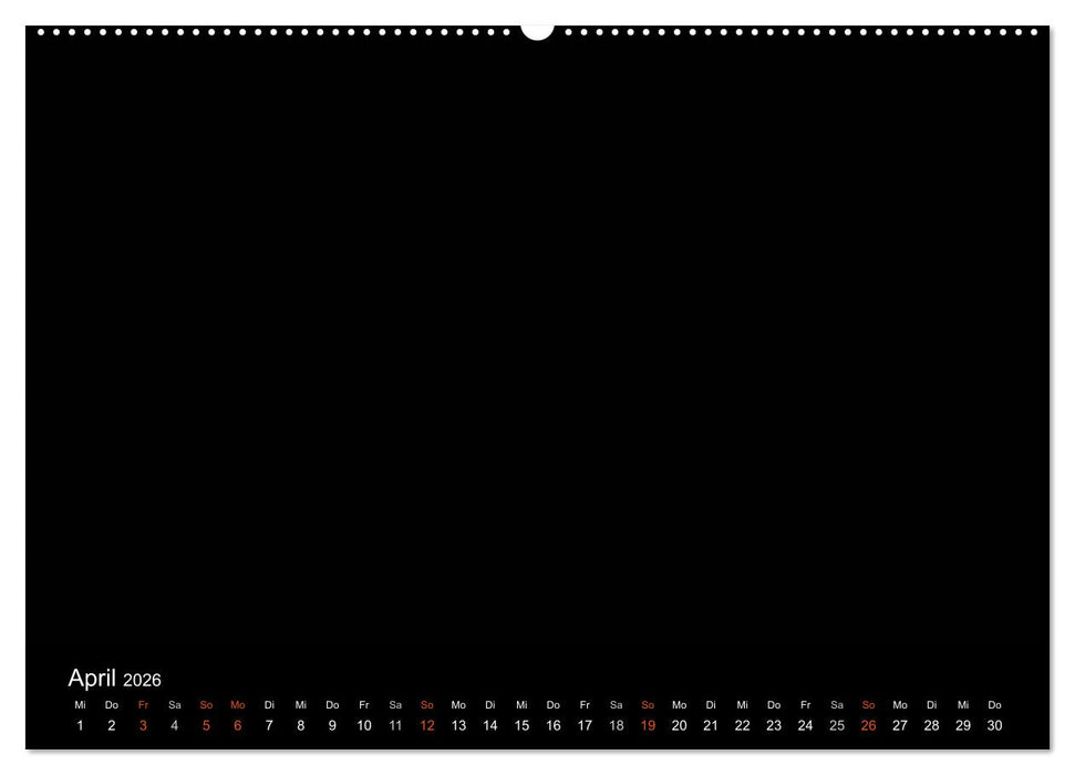 Bastelkalender - Schwarz (CALVENDO Wandkalender 2026)