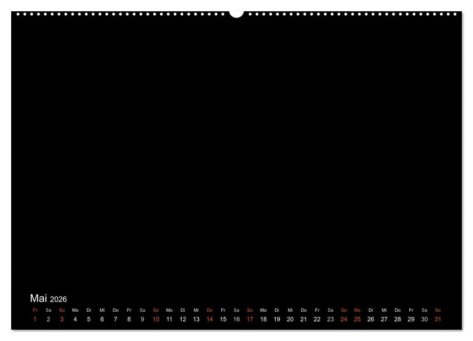 Bastelkalender - Schwarz (CALVENDO Wandkalender 2026)