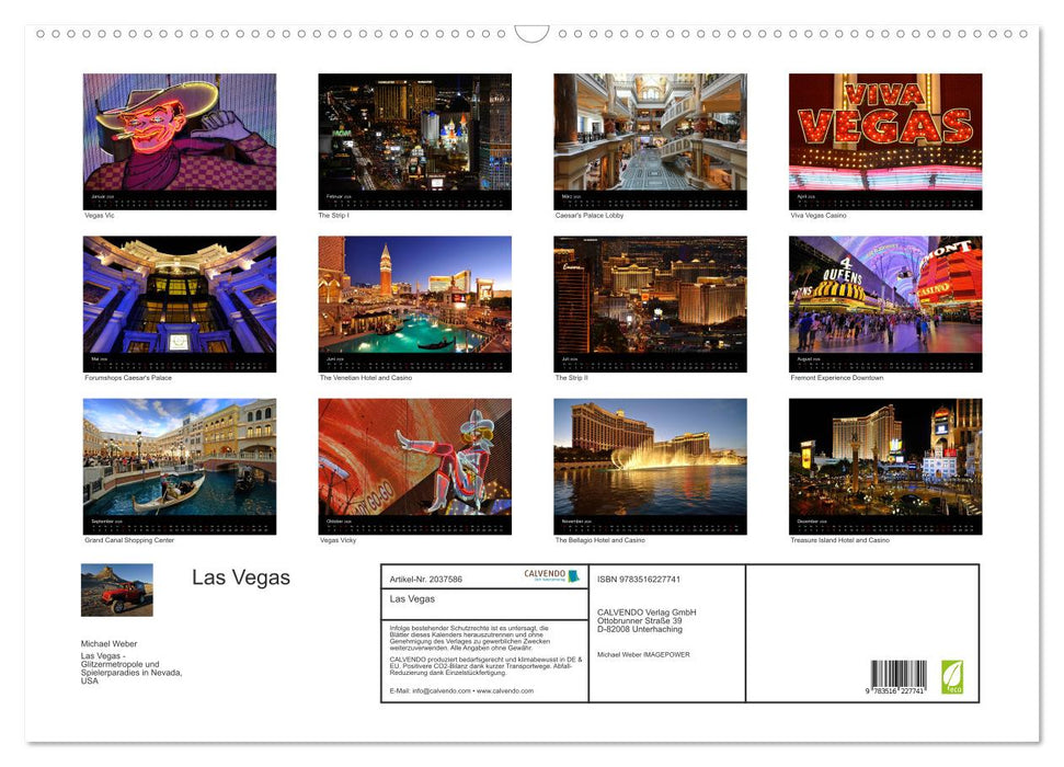 Las Vegas (CALVENDO Wandkalender 2026)