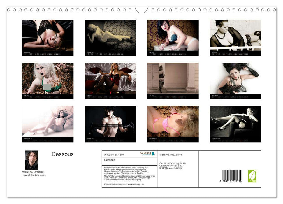 Dessous (CALVENDO Wandkalender 2026)