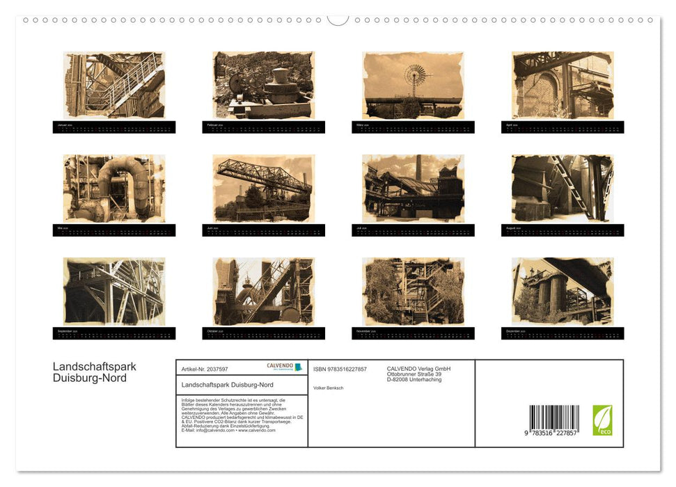 Landschaftspark Duisburg-Nord (CALVENDO Premium Wandkalender 2026)