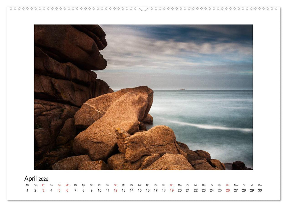Bretagne - Côte de Granit Rose (CALVENDO Wandkalender 2026)