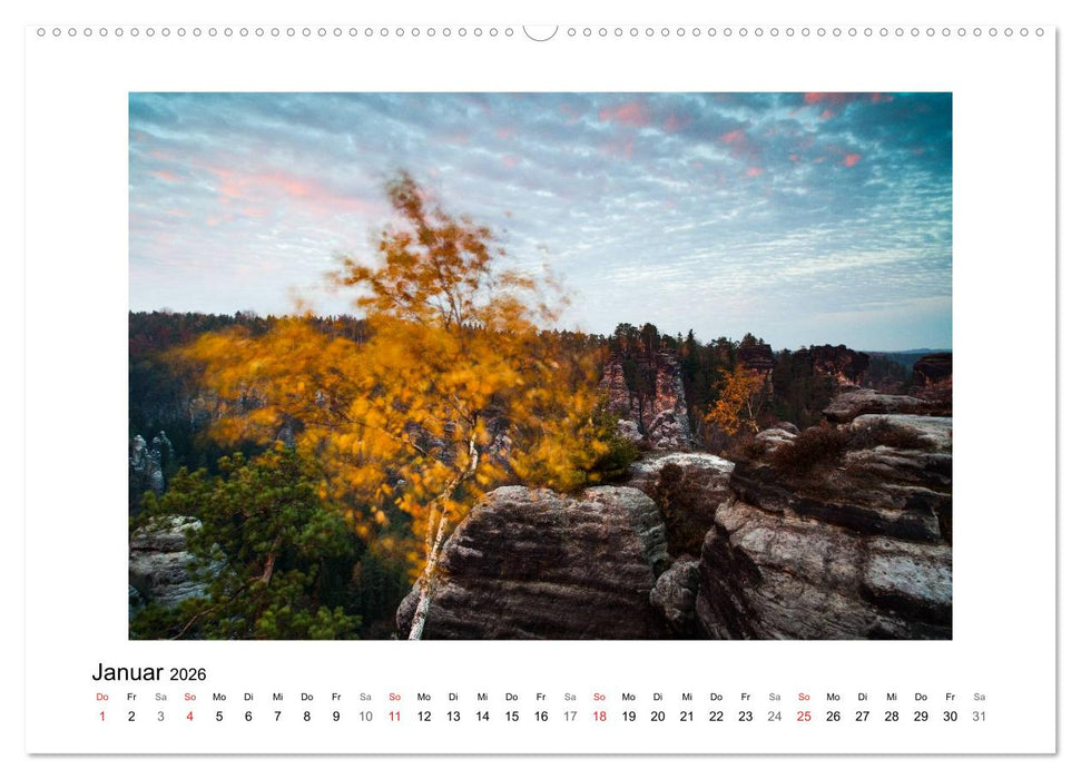 Bastei - Sächsische Schweiz (CALVENDO Wandkalender 2026)