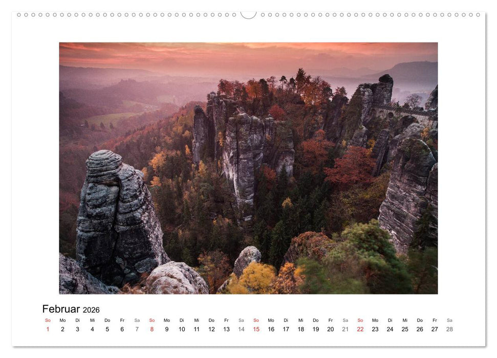 Bastei - Sächsische Schweiz (CALVENDO Wandkalender 2026)