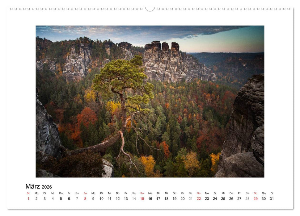 Bastei - Sächsische Schweiz (CALVENDO Wandkalender 2026)