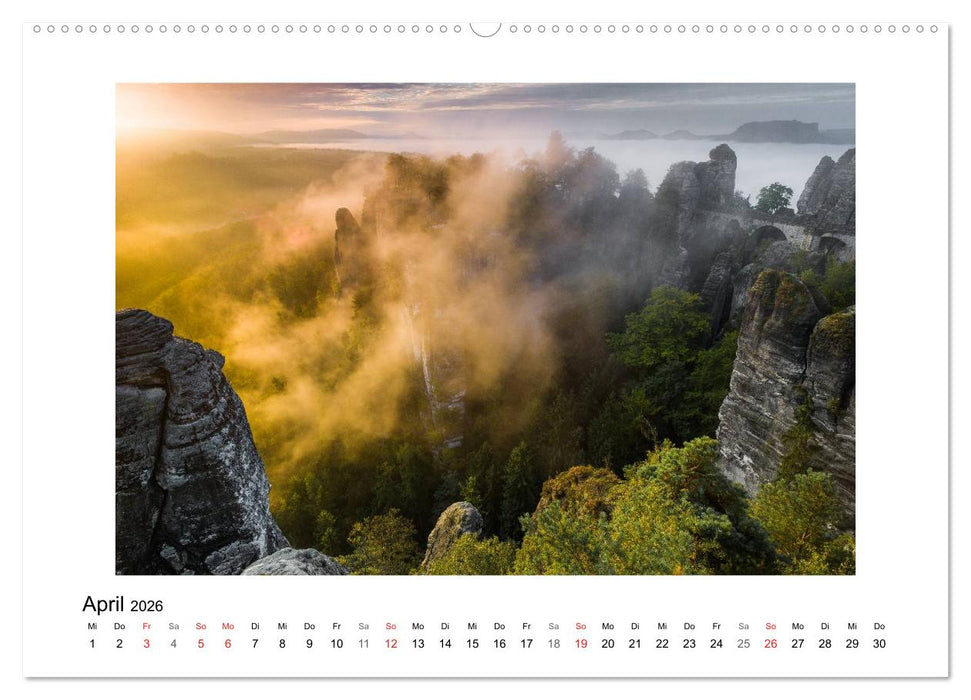 Bastei - Sächsische Schweiz (CALVENDO Wandkalender 2026)