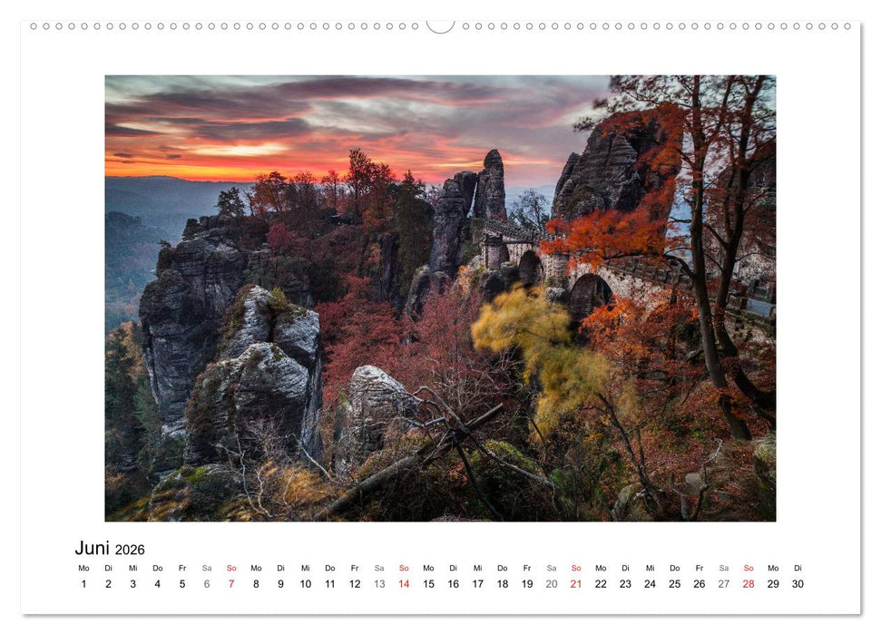 Bastei - Sächsische Schweiz (CALVENDO Wandkalender 2026)