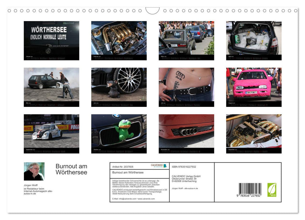 Burnout am Wörthersee (CALVENDO Wandkalender 2026)