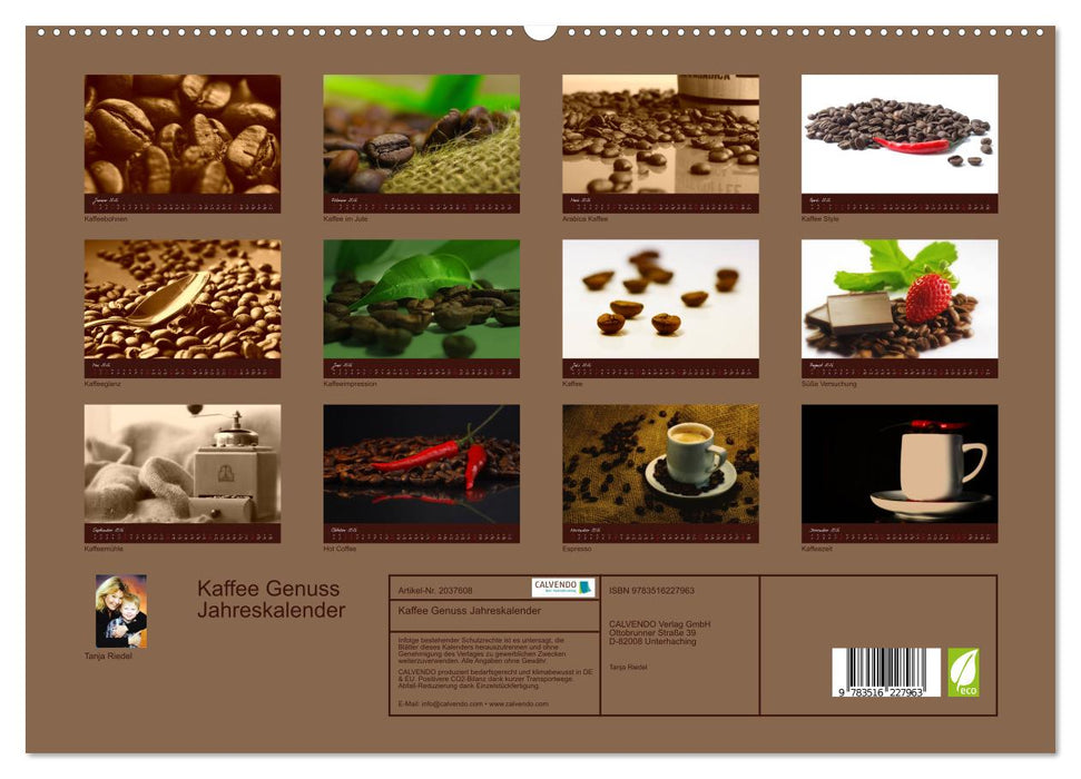 Kaffee Genuss Jahreskalender (CALVENDO Premium Wandkalender 2026)