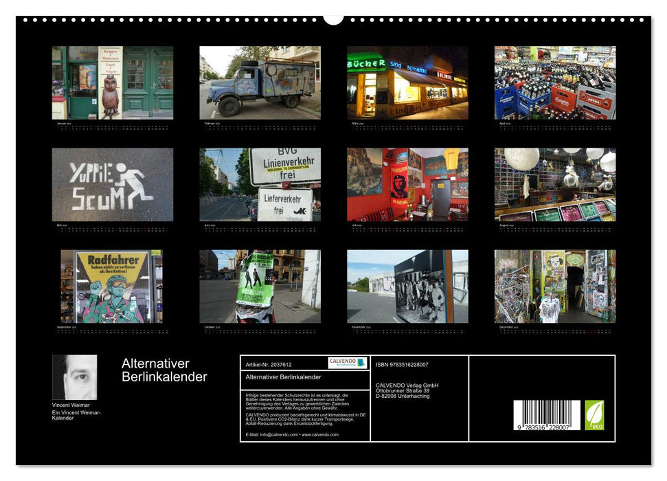 Alternativer Berlinkalender (CALVENDO Premium Wandkalender 2026)
