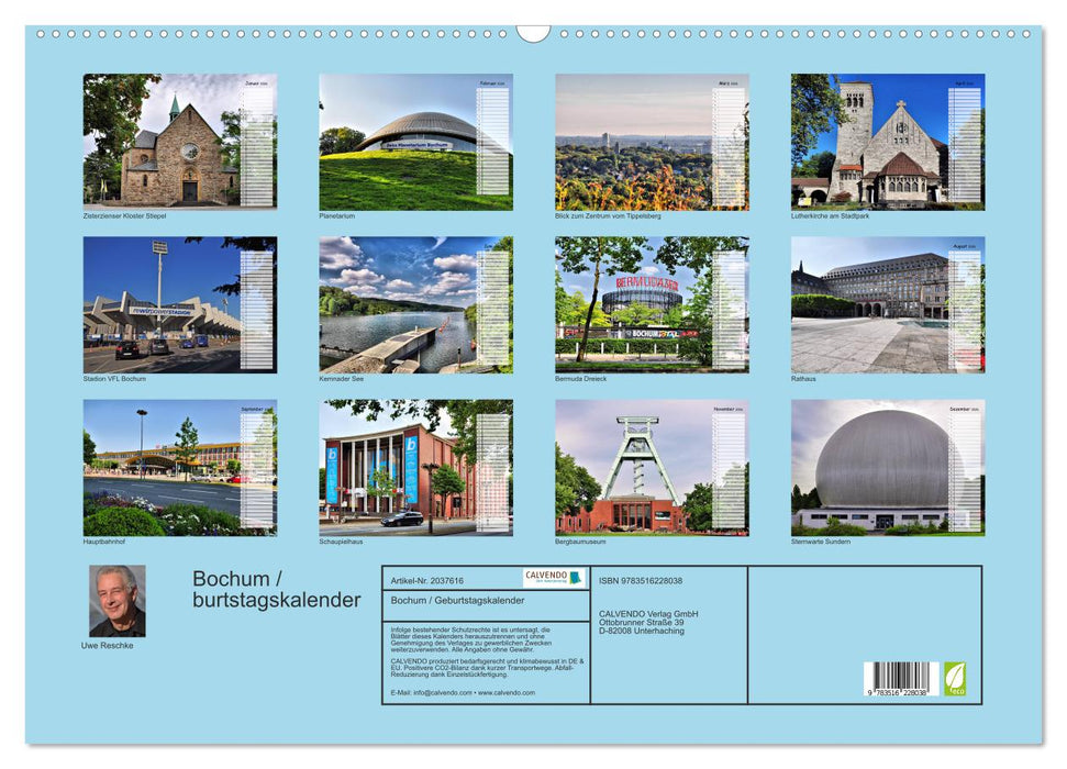 Bochum / Geburtstagskalender (CALVENDO Wandkalender 2026)