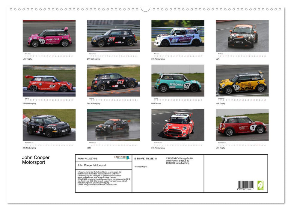 John Cooper Motorsport (CALVENDO Wandkalender 2026)