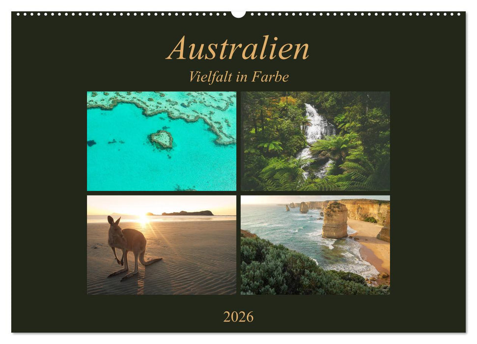 Australien - Farbige Vielfalt (CALVENDO Wandkalender 2026)