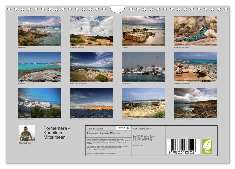 Formentera - Karibik im Mittelmeer (CALVENDO Wandkalender 2026)