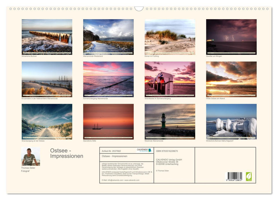 Ostsee - Impressionen (CALVENDO Wandkalender 2026)