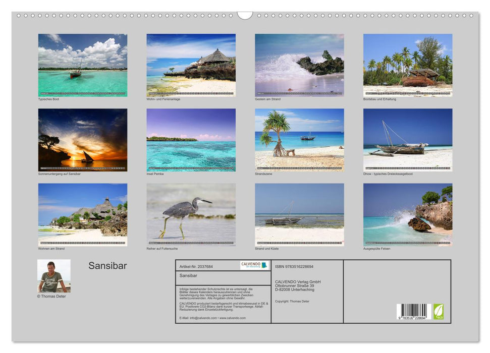 Sansibar (CALVENDO Wandkalender 2026)