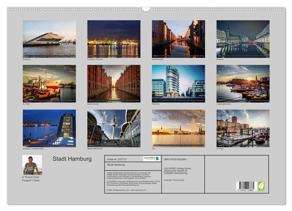 Stadt Hamburg (CALVENDO Wandkalender 2026)