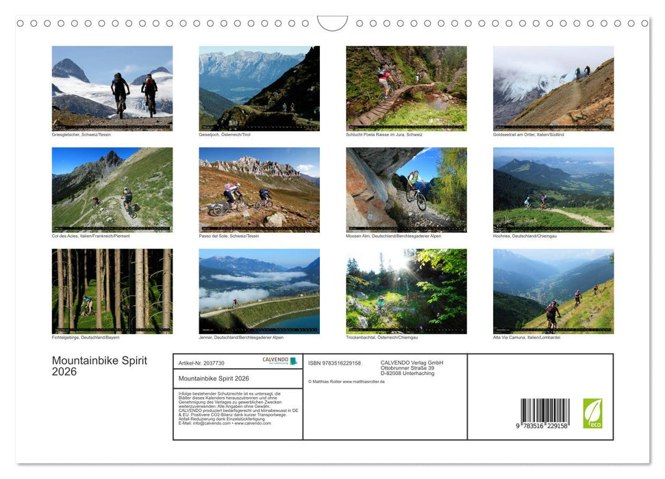 Mountainbike Spirit 2026 (CALVENDO Wandkalender 2026)