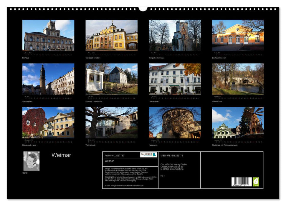 Weimar (CALVENDO Wandkalender 2026)
