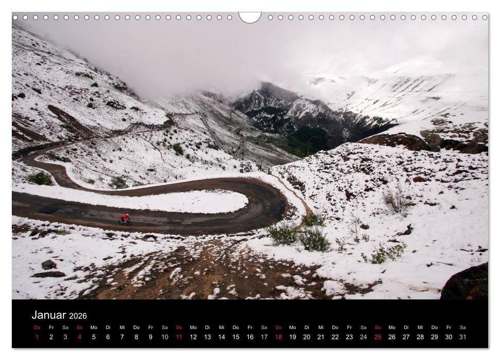 Alpenpässe auf dem Rennrad Vol. 1 (CALVENDO Wandkalender 2026)