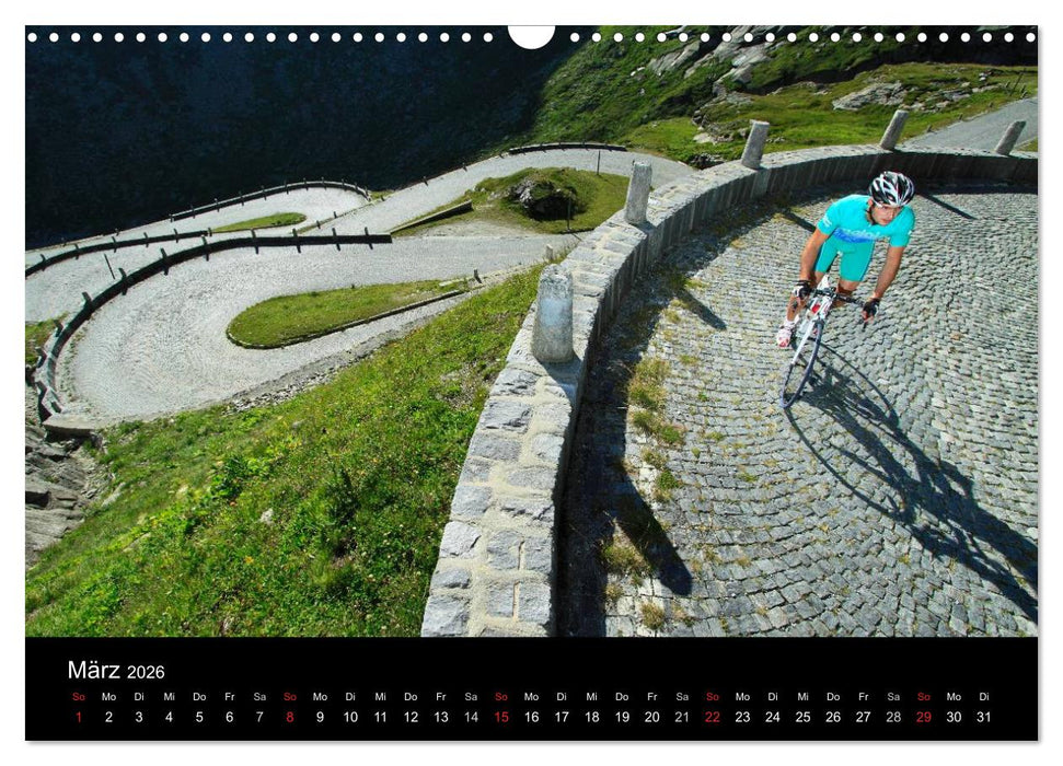 Alpenpässe auf dem Rennrad Vol. 1 (CALVENDO Wandkalender 2026)