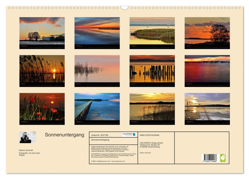 Sonnenuntergang (CALVENDO Wandkalender 2026)
