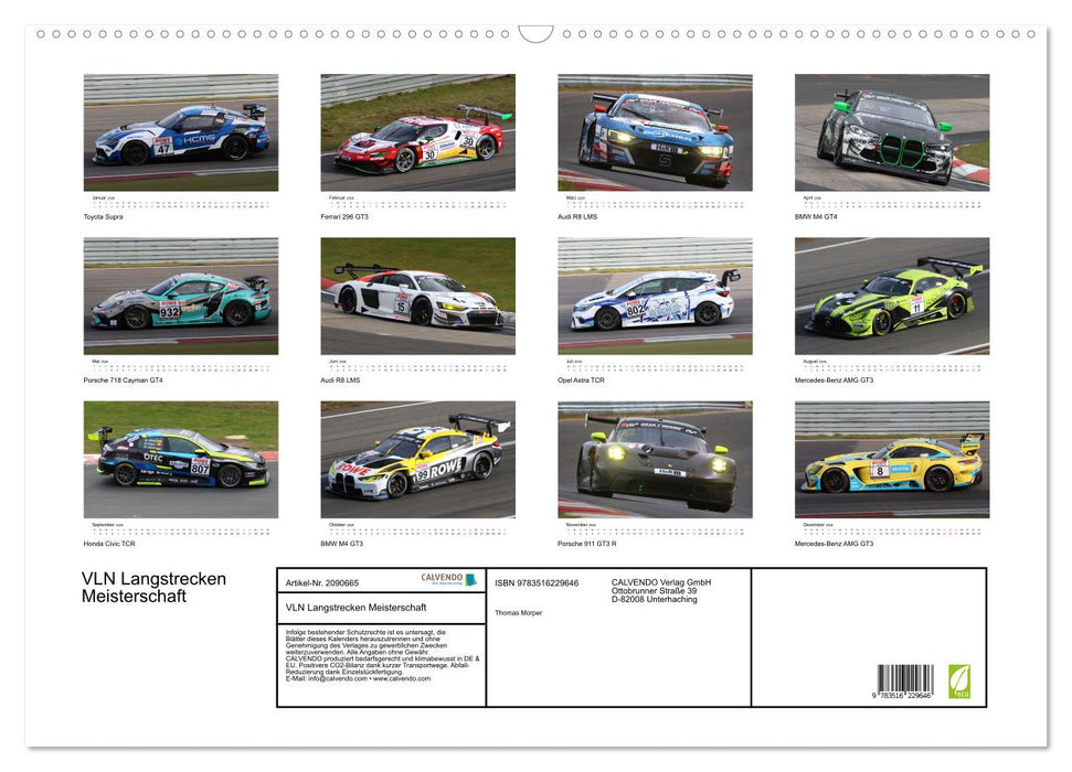 VLN Langstrecken Meisterschaft (CALVENDO Wandkalender 2026)
