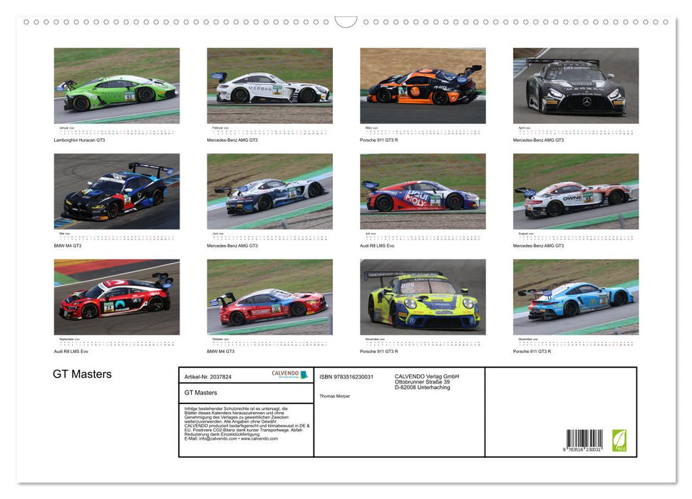 GT Masters (CALVENDO Wandkalender 2026)