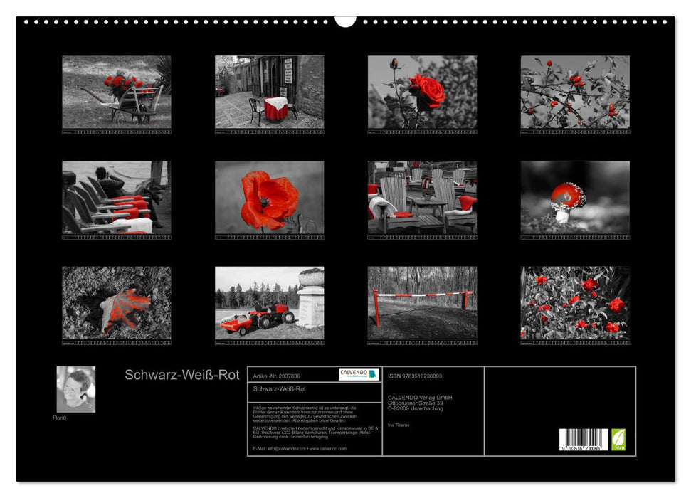 Schwarz-Weiß-Rot (CALVENDO Wandkalender 2026)