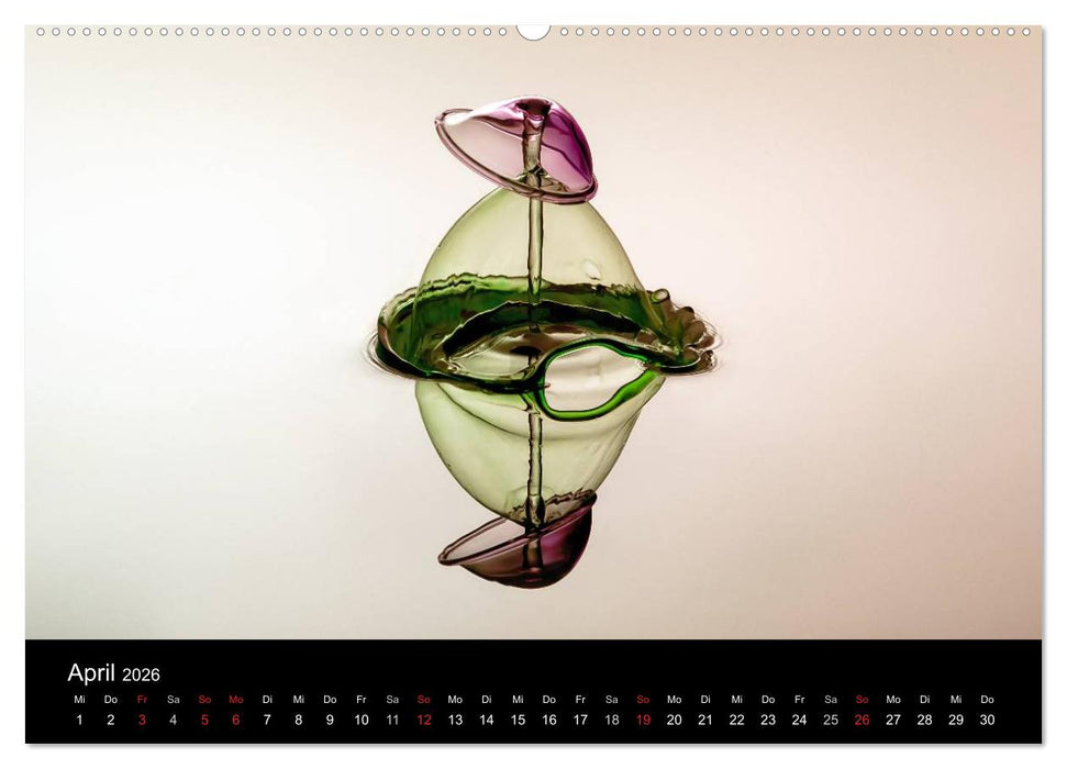 Liquid Art - Magische Momente mit Wassertropfen (CALVENDO Wandkalender 2026)