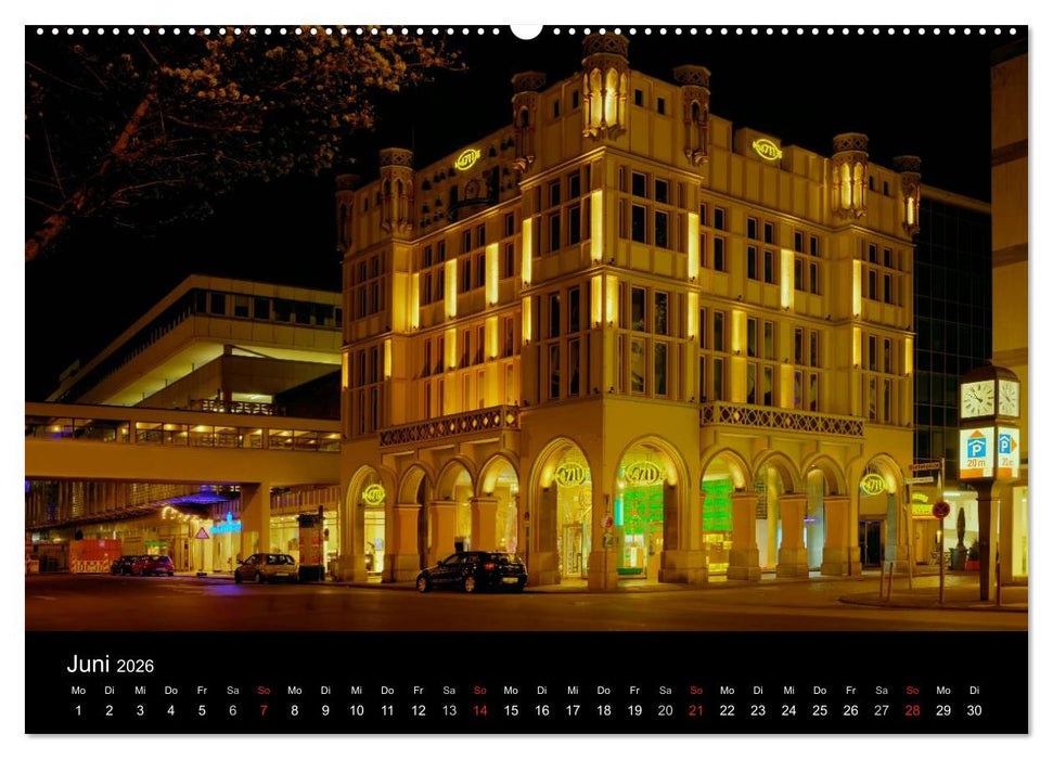 Köln bei Nacht (CALVENDO Premium Wandkalender 2026)