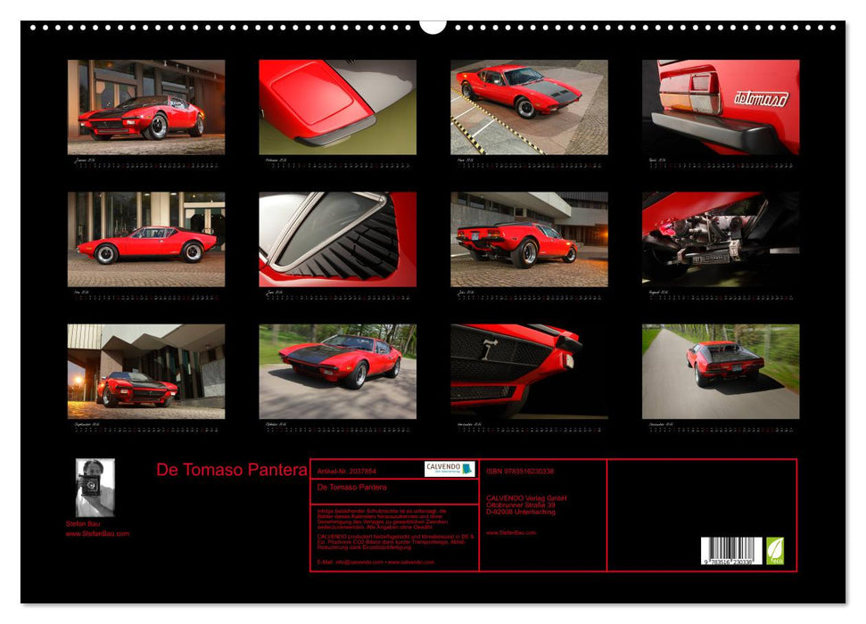 De Tomaso Pantera (CALVENDO Wandkalender 2026)