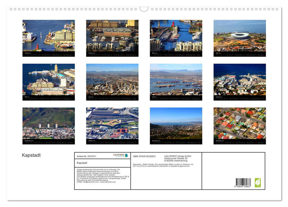 Kapstadt (CALVENDO Wandkalender 2026)
