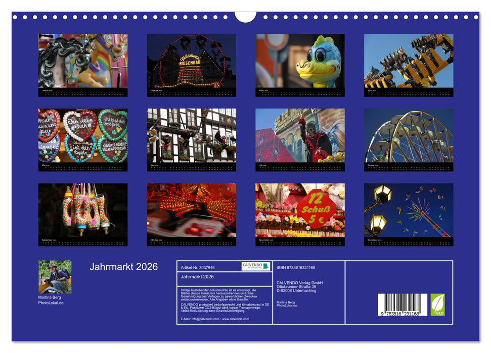 Jahrmarkt 2026 (CALVENDO Wandkalender 2026)