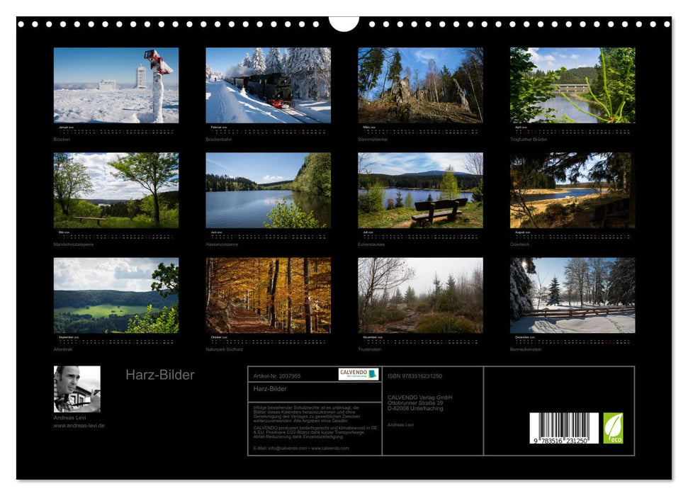 Harz-Bilder (CALVENDO Wandkalender 2026)