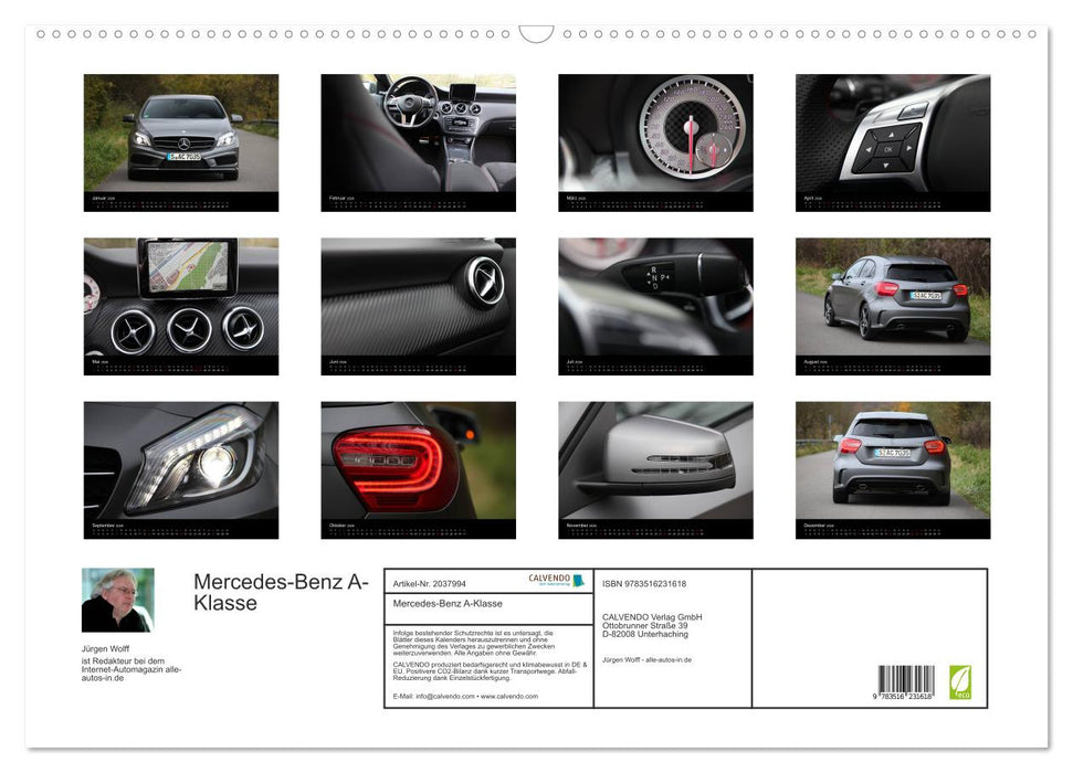 Mercedes-Benz A-Klasse (CALVENDO Wandkalender 2026)
