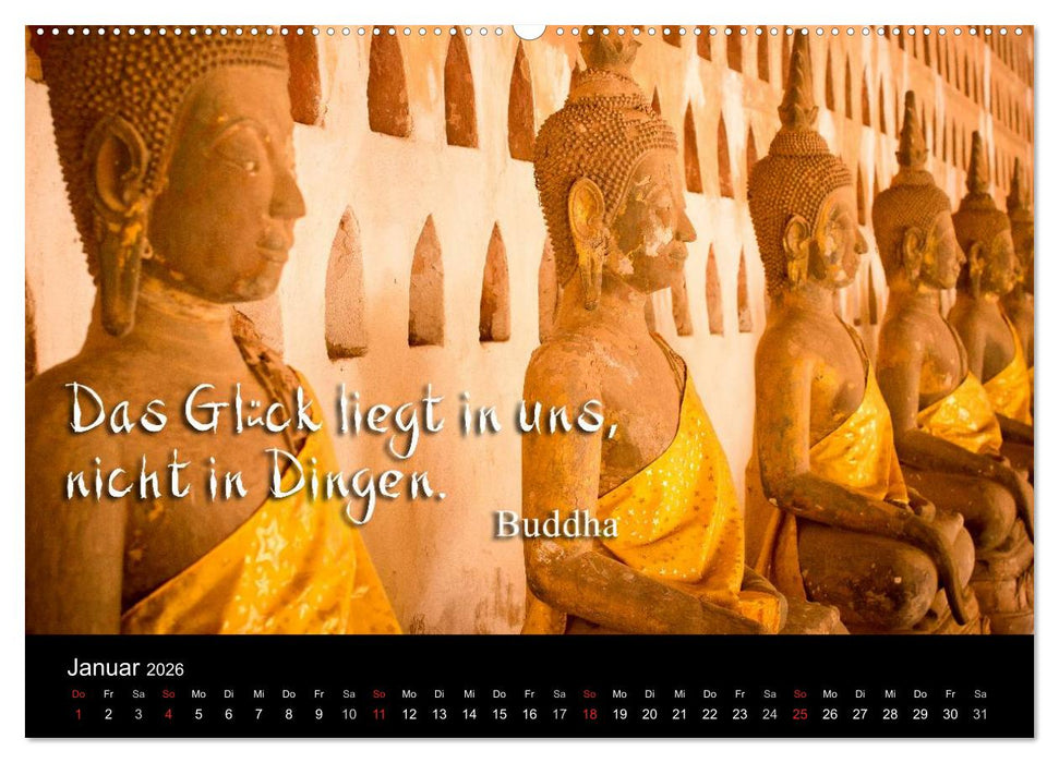 Buddhistische Weisheiten (CALVENDO Wandkalender 2026)