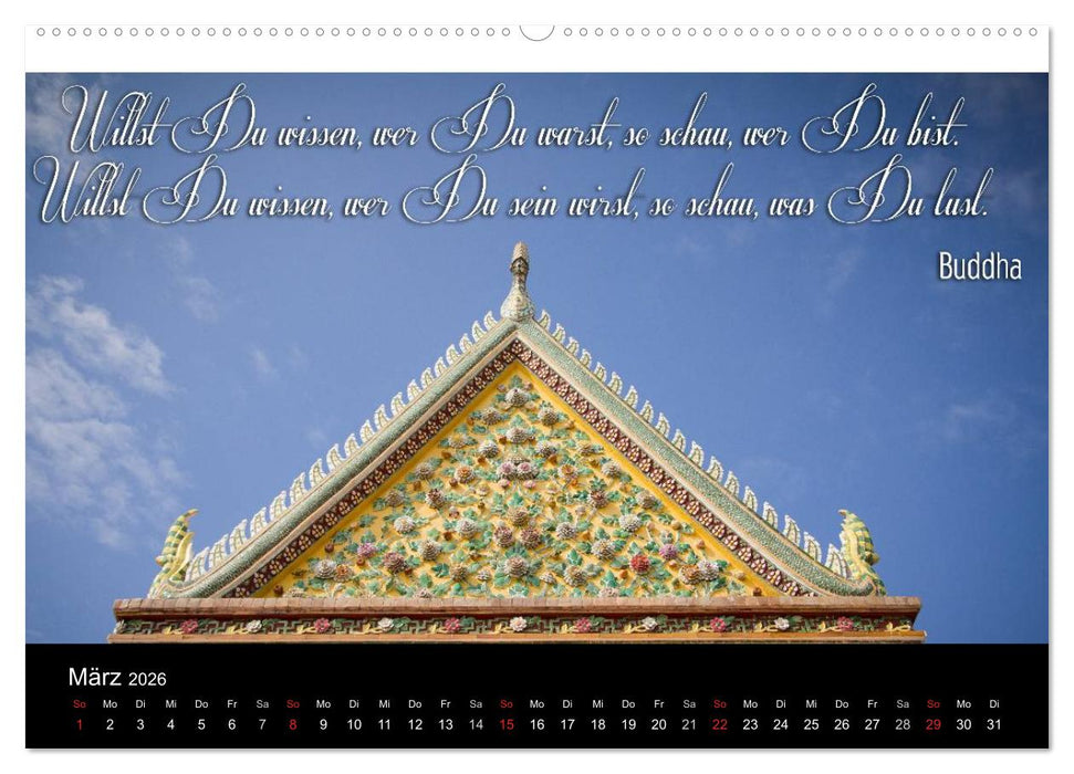 Buddhistische Weisheiten (CALVENDO Wandkalender 2026)