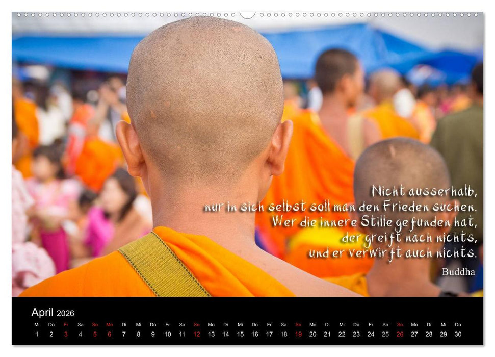 Buddhistische Weisheiten (CALVENDO Wandkalender 2026)