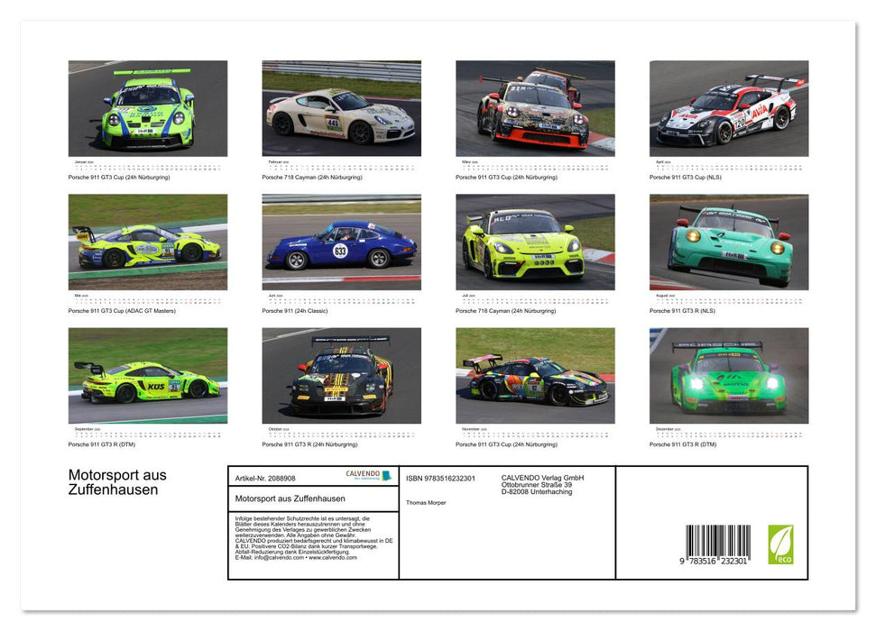 Motorsport aus Zuffenhausen (CALVENDO Premium Wandkalender 2026)