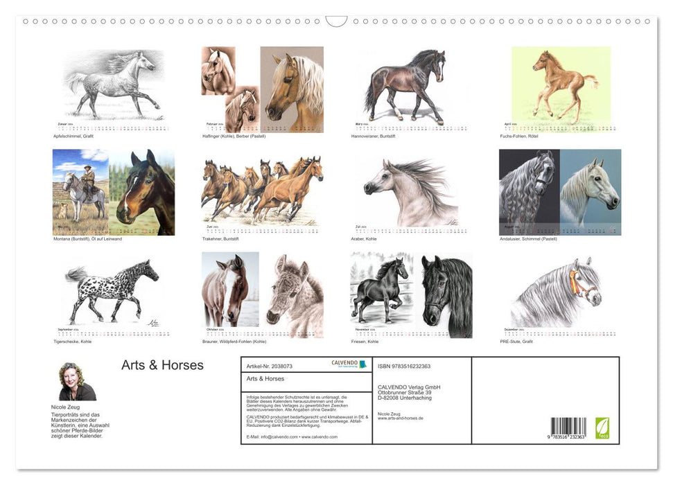 Arts & Horses (CALVENDO Wandkalender 2026)